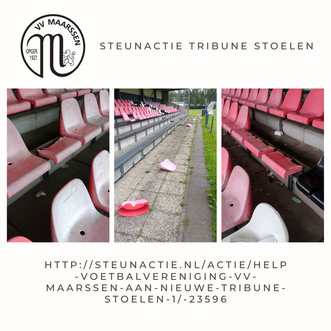 Steunactie: Help VVM aan nieuwe tribune stoelen!
